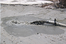 Dredging to make water deeper