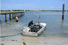 Marine and Canal Dredging around boat dock